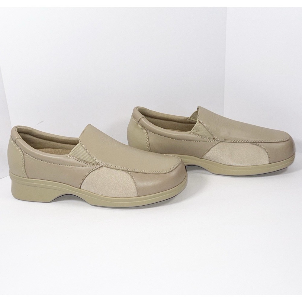 Pedors Shoes Slip On Comfort Walking 201 Beige Leather Orthopedic Cushion 8.5 - Picture 2 of 16